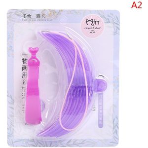 Herbruikbare 8-In-1 Wenkbrauw Potlood Vorm Mal Helper Wenkbrauwpotlood Mold Set Extra Apparaat Wenkbrauwpotlood Set make-Up Tool