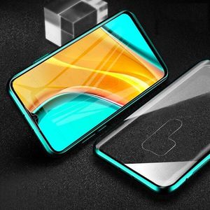 360 ° Volledige Metalen Magnetische Flip Case Covers Voor Xiaomi Redmi 9 Case Dubbelzijdig Gehard Glas Coque Readmi redmy 9 Case Redmi9