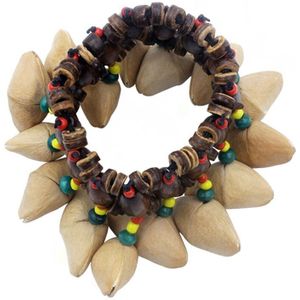 Handgemaakte Noten Shell Armband Tafelbel Voor Djembe Afrikaanse Trommel Conga Percussie Accessoires