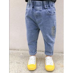 Jongen Jeans Baby Broek Kinderen Reguliere Jeans Effen Kleur Mode Kinderen Broek Elastische Band Baby Jeans Kleding