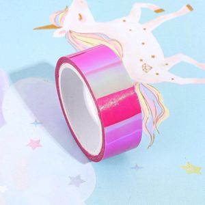 Stamping Zilver Rose Goud Zelfklevende Washi Tape Kawaii Effen Kleur Decoratieve Masking Tape Voor Scrapbooking Sticker Papier