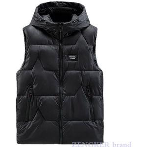 Winter Rits Hooded Zwart Jeugd Verdikte Casual Afneembare Kraag Plus Size Katoen Mannen 9xl Vest