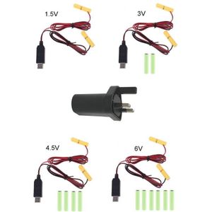 Aaa Batterij Eliminator 1.5V 3V 4.5V 6V Uk Voeding Adapter Voor Led Licht Speelgoed