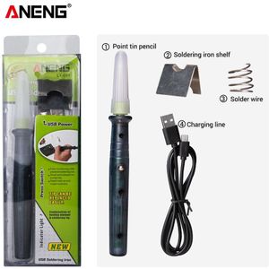 5V 8W Draagbare Usb Soldeerbout Pen Elektrische Aangedreven Soldeer Station Lasapparatuur Gereedschap Mini Tip Knop Schakelaar