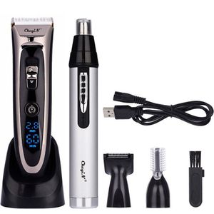 Lcd Digitale Trimmer Verstelbare Keramische Blade Mannen Kapsel Shear RFC-688B Neus Oorhaar Remover Precisie Wenkbrauw Clipper