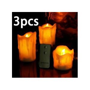 3 Stks/set Creatieve Vlamloze Led Elektrische Kaarsen Lamp Batterij Aangedreven Thee Lichten Afstandsbediening Xmas Wedding Party Decorations