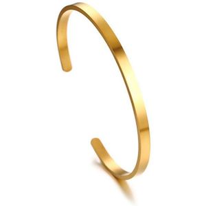 Zorcvens Rvs Manchet Armband Armband Voor Vrouwen Rose Goud Zilver Kleur Mantra Armbanden