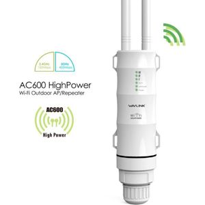 AC600 Dual Band 2.4G/5G Draadloze Ap High Power Wifi Repeater Outdoor Waterdichte Draadloze Router Wifi Extender met Buitenste Antenne