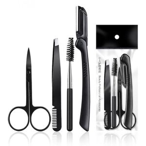 4/6/8 Stks/set Wenkbrauw Trimmer Wenkbrauw Scheermes Kit Rvs Wenkbrauw Scheren Kam Schaar Wenkbrauw Trimmen Gereedschap set