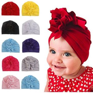 Mode Pasgeboren Kids Meisje Tulband Katoenen Baby Hoed Prinses Beanie Solid Baby Cap