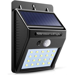 20 Led Solar Light Outdoor Solar Lamp Aangedreven Zonlicht Waterdichte Pir Bewegingssensor Straat Licht Voor Tuin Decoratie