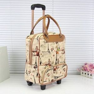 Trolley Tas Commerciële Reizen mode Bagage Tassen handbagage PU Lederen 20inch 36L-55L Rolling Plunjezakken waterdicht