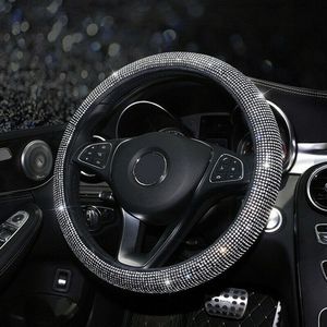 Universele Auto Sparkle Bling Strass Interieur Stuurhoes Center Console Kussen Hoofdsteun Kussens Auto Accessoire Set