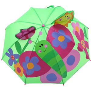 Baby Cover Parasol Voor Zon Regen Bescherming Uv-stralen 3D Cartoon Outdoor Paraplu Windbestendig Opvouwbare Paraplu Regen Winddicht @ 45