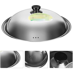 1Pc 34/36/38/40Cm Rvs Kookpot Deksel Multifunctionele Anti-Brandwonden Dikker pot Cover Protector Keuken Tool