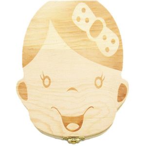 Tand Opbergdoos Voor Kinderen Mini Multifunctionele Tand Houder Houten Opslag Case Voor Baby Tanden