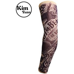 KIM YUAN Tattoo Mouw Bloem Arm Mouw Tattoo Naadloze Zomer Zon Handschoen Mouwen Genaaid Outdoor Riding Ice Mouwen