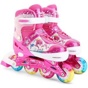 Verstelbare Inline Skates Illuminating Wielen Voor Kinderen Jongens Meisjes Rolschaatsen Patines Verlichting Verlichting Roller Schoenen Skateboard