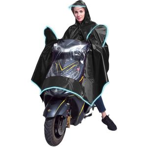 Met Reflecterende Strip Waterpoof Veilig Rijden Universele Poncho Pvc Motorfiets Accessoires Regen Cape Brede Hoed Rand