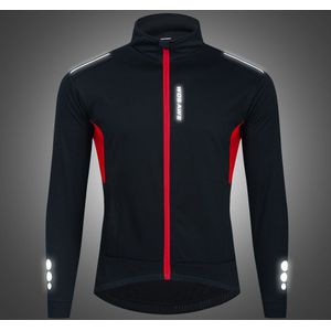 Wosawe Winter Warm Reflecterende Fietsen Jassen Fleece Thermische Winddicht Waterdicht Deels Fiets Jas Mannen Vrouwen Bike Windbreaker