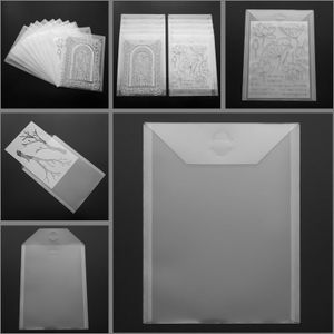 10 Stuk Set 7*9.4 Inch Clear Draagbare Transparante Plastic Opbergtas Duurzaam Craft Scrapbooking Sterft & Stempel Card Cover