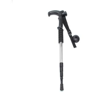 T-Handvat Wandelstok Telescopische Baton Wandelen Trekking Polen Aluminium Vouwen Riet Krukken Oude Man Non Slip Rubber cane