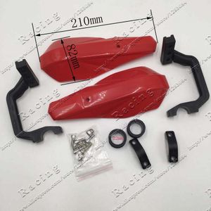 Rode Plastic Handvat bar Borstel Hand Guards Handguard Protector Bescherming Crossmotor Straat Fiets Motorfiets Motocross