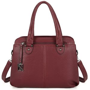 Lederen Vrouwen Handtassen Zakelijke Stijl Vintage Schoudertas Grote Capaciteit Crossbody Tassen Voor Vrouwen Bolsas