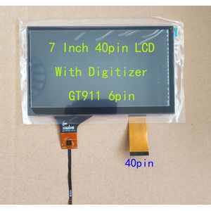 7 Inch Lcd-scherm Voor Auto Navigatie Universele 40pin 1024*600 Met Capacitieve Touchscreen 165*100Mm ultra Dunne 3.5Mm GT911 6pin