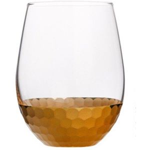 Nordic Gesneden Electroplated Golden Ontbijt Melk Cup Glas Cup Voor Whiskey Wijn Vodka Bar Club Bier Wijn Glas