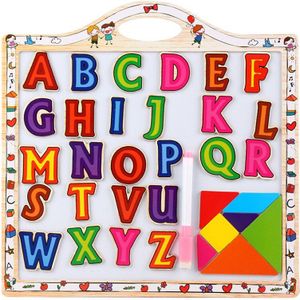 Digitale Letters Houten Whiteboard Nummer Magnetische Tekentafel 3-6 Jaar Oude Kinderen Puzzel Vroege Onderwijs Leren Speelgoed