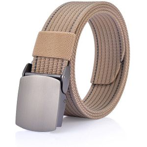 Zld Echt Heren Riem Legering Mode Glad Gesp Riem Toevallige Nylon Canvas Taille Alle-Match Kleding met Riem