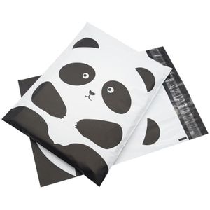 100 Stks/partij 25.5X33Cm Poly Mailer Panda Afdrukken Tassen Waterdichte Plastic Envelop Self Seal Dikker Mailing tassen