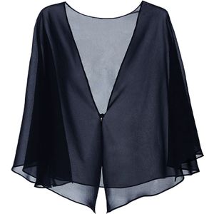 Vrouwen Chiffon Bolero Bridal Jacket Wedding Wraps Cape Avond Party Jurk Mantel Zomerjurk Uit Jas