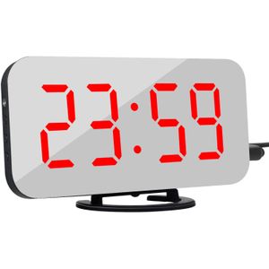 Led Voice Control Digitale Wekker Groot Aantal Display Snooze Elektronische Horloge Kalender Woondecoratie Lichtgevende Klok