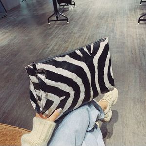 Zebra Luipaard Clutch Bag Voor Vrouwen Mode Retro Pu Lederen Supercool Handige Avond Pols Dag Clutch Bag #25