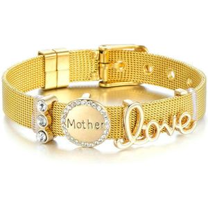 Octbyna Mesh Charm Armband & Bangle Rvs Armbanden Sieraden Voor Vrouwen Fijne Armband Gouden Armband Set
