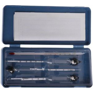 3 Pcs 0-100% Hydrometer Alcoholmeter Tester Set Alcohol Meter + Thermometer