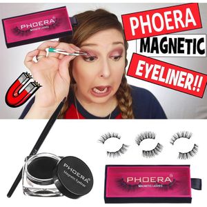 Magnetische Echte Wimpers Pincet Set Magnetische Vloeibare Eyeliner Waterdicht Duurzaam Eyeliner Valse Wimpers Make Set