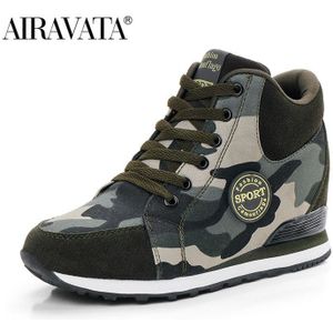 Womens Plateform Sleehak Sneakers Wandelschoenen Camouflage Hoogte Inceasing Antislip Casual Sneakers Plus Size 34-42