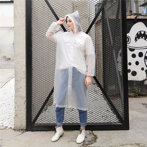 Outdoor Vrouwen Mannen Eva Omgeving Transparante Regenjas Met Kap Voor Regen Jas Outdoor Regenkleding Waterdichte Poncho