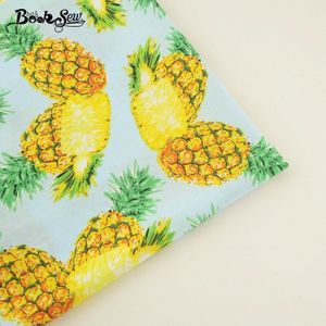 Booksew 100% Cotton Poplin Fabric Pineapple Fruit Fat Quarter Quilting Cloth For Shirt Craft Dress Scrapbooking Patchwork