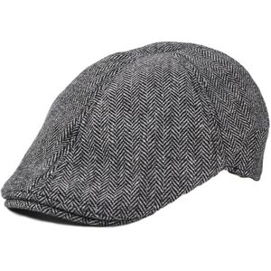 Showersmile Vizieren Herfst Winter Hoed Baret Cap Caps Voor Mannen Vrouwen Bruin Visgraat Klimop Krantenjongen Britse Platte Pet