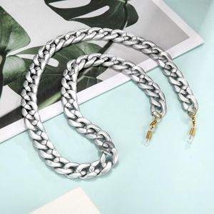 Teamer Vintage Matte Black Acryl Glazen Ketting Masker Lanyards Grote Opknoping Hals Houder Zonnebril Bandjes Mode Brillen Cord