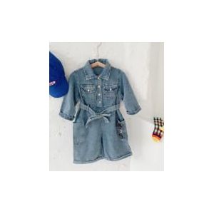 Milancel Herfst Kinderen Overalls Mode Denim Jongens Kleding Turn Down Kraag Meisjes Jumpsuit