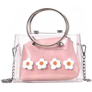 LJT Transparante Jelly Bag Vrouwelijke Zomer Kleine Verse Fee Chain Crossbody Messenger Bag Meisje Bloem Reizen Strandtas