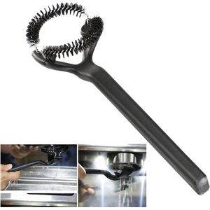 Semi-Automatische Koffiemachine Schoon Borstel Lange Steel Nylon Cleaner Espresso Machine Borstel Schoonmaak Tool Voor Barista