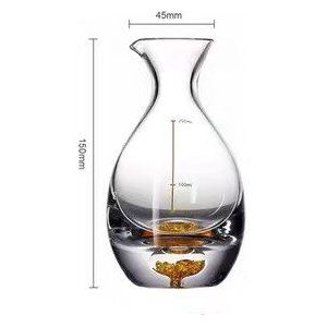 Wijn Decanter Crystal Shot Whisky Glas Ingebouwd Puur Goud Bladgoud Drank Geesten Mini Wijn Cup Schaal Wijn Dispenser