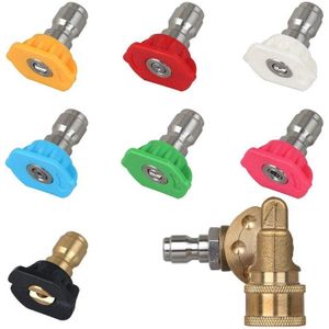 Universele Hogedrukreiniger Sproeikop Tips En Quick Connect Pivot Adapter Coupler 180 Graden Met 5 Rotatie Hoeken, dus