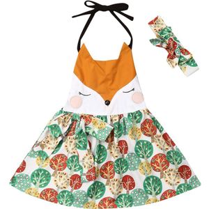 Cartoon Baby Meisjes Jurk Cartoon Dier Bloemenprint Tutu Party Verjaardag Jurken Voor Meisjes Baby Meisjes Costuems